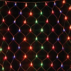 Гірлянда світлодіодна 120 LED сітка 1.5x1.5 м мікс - прозорий провід Гірлянда світлодіодна 120 LED сітка 1.5x1.5 м мікс - прозорий провід