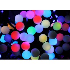 Гірлянда світлодіодна Кулька середня 50 LED - чорний провід Гірлянда світлодіодна Кулька середня 50 LED - чорний провід