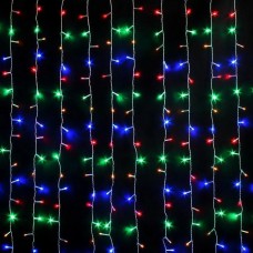 Гирлянда светодиодная Водопад 240 LED 2x2 м микс - прозрачный провод Гирлянда светодиодная Водопад 240 LED 2x2 м микс - прозрачный провод