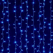 Гирлянда светодиодная Водопад 720 LED 3x3 м синяя - прозрачный провод